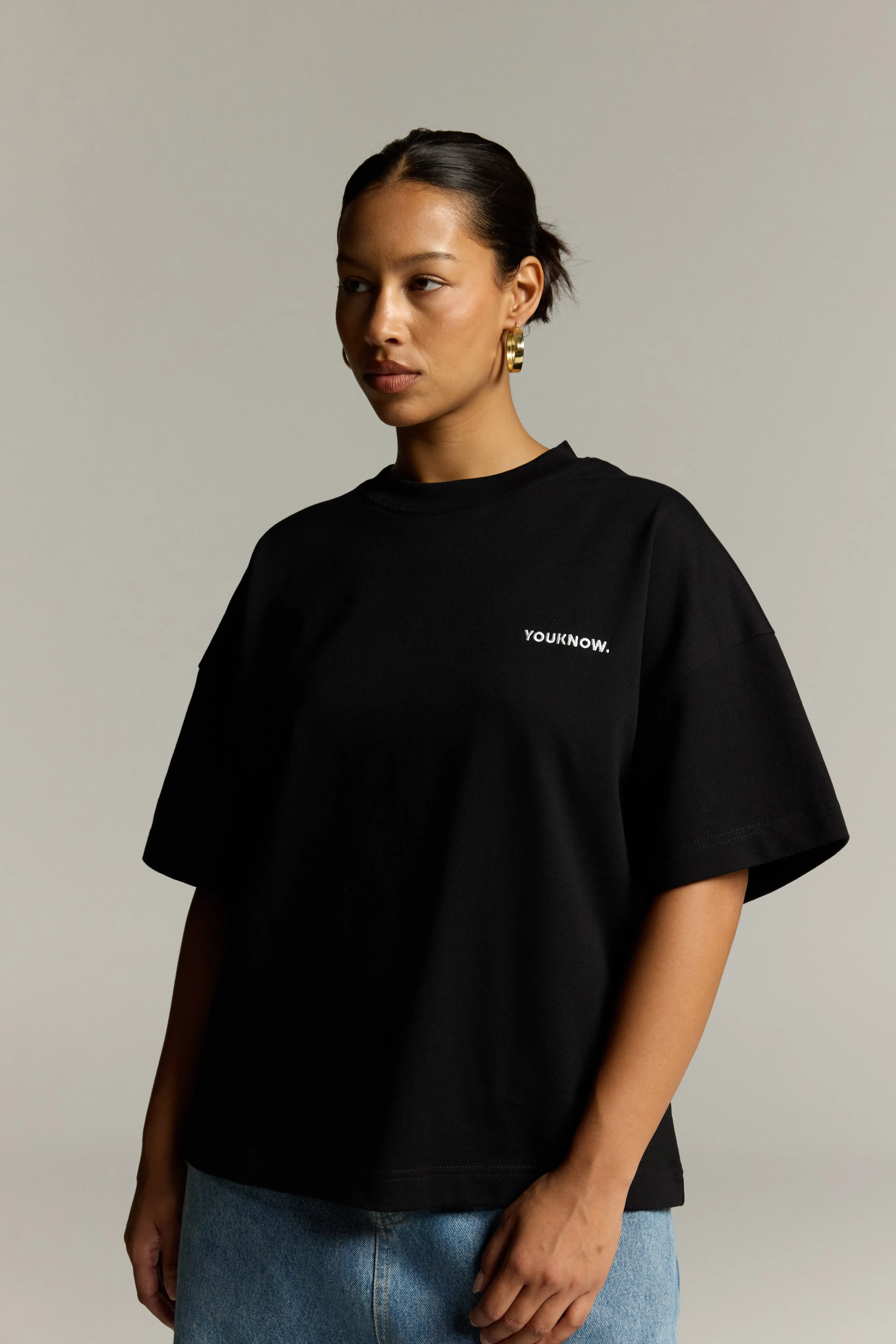Brushed Interior Lining Core Box Tee | Black