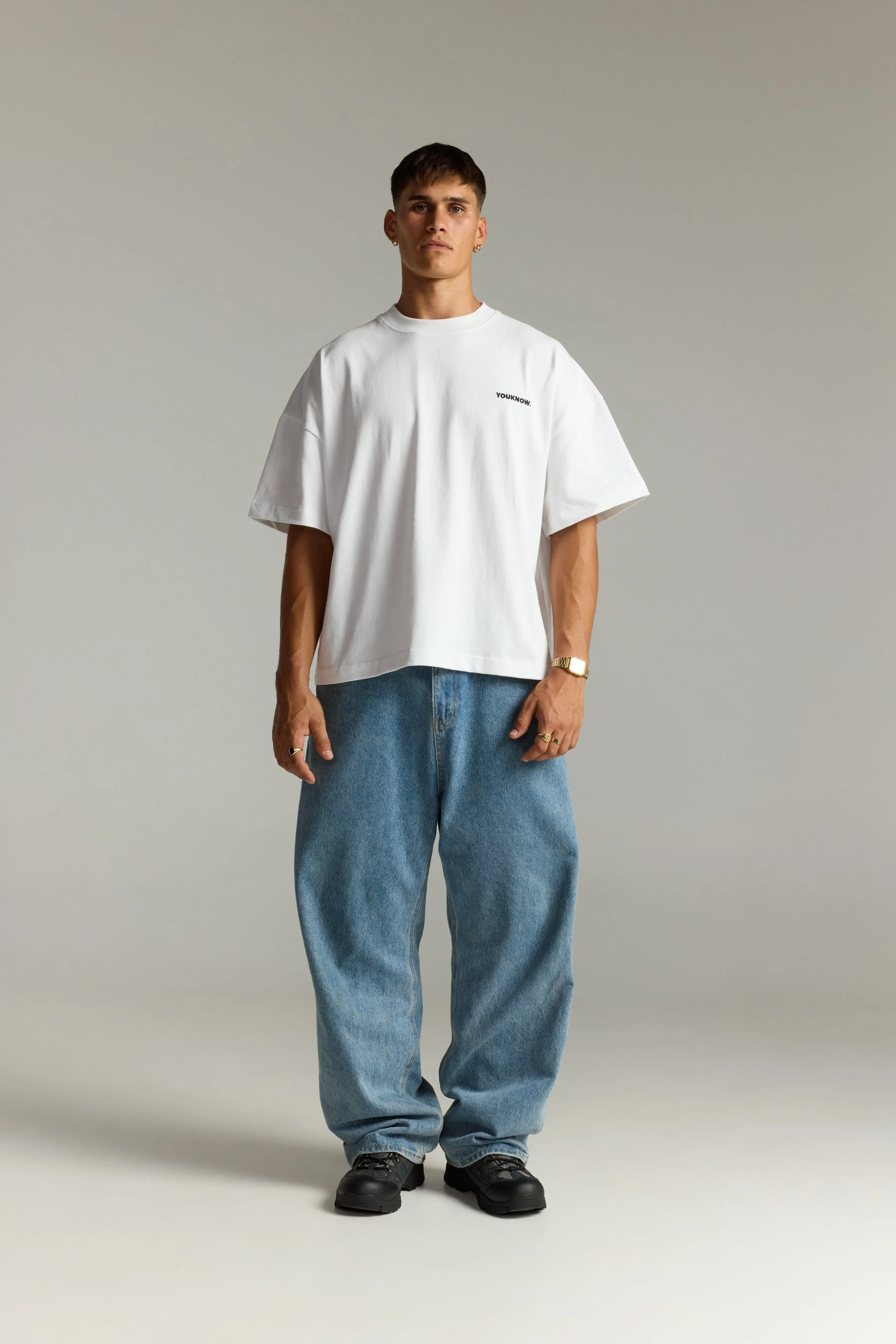 Core Box Tee | White Stylish Everyday Wear
