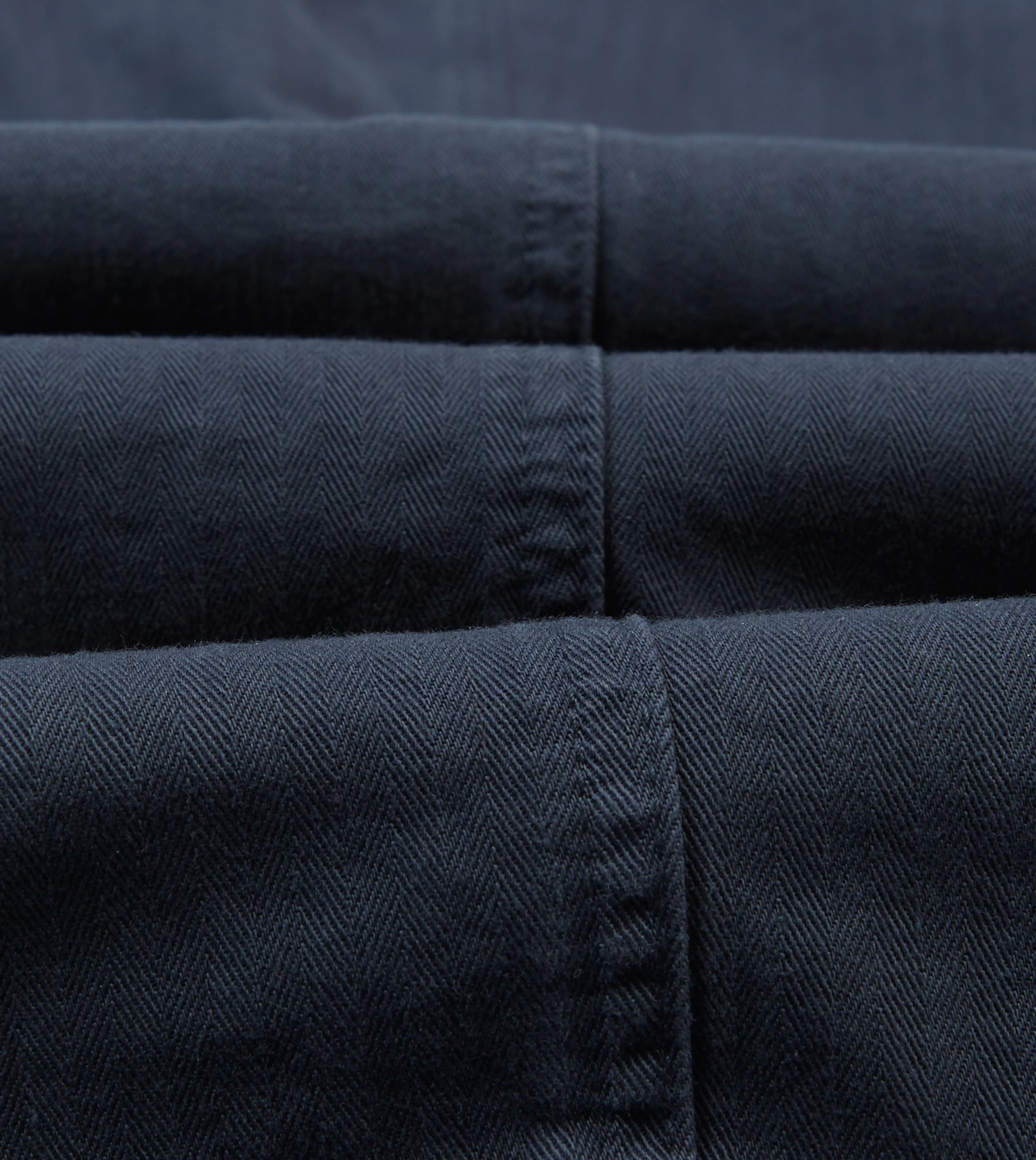 Smart Fit Navy Herringbone Cotton Games Trousers
