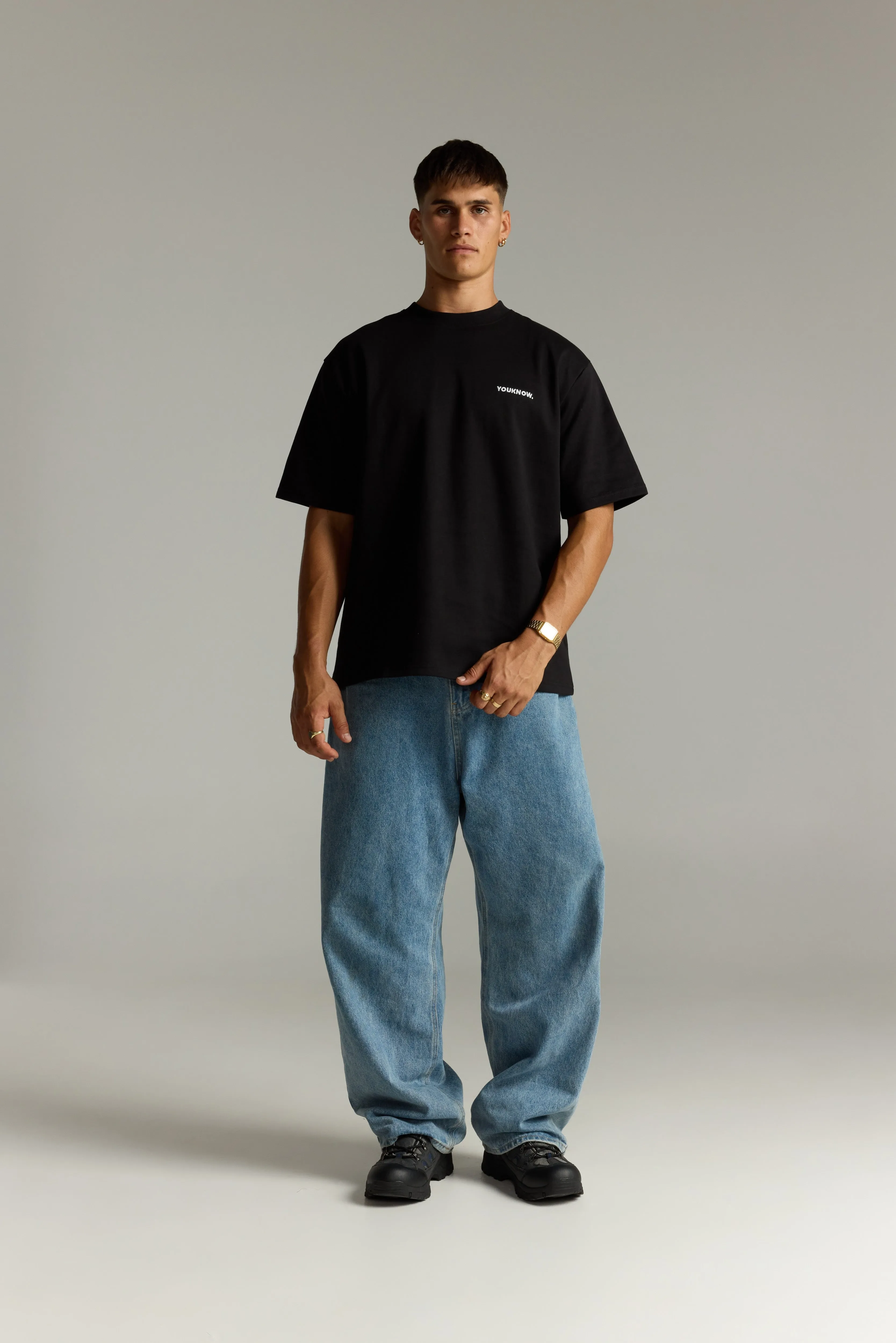 Core Standard Heavyweight Tee | Black Cozy Layering