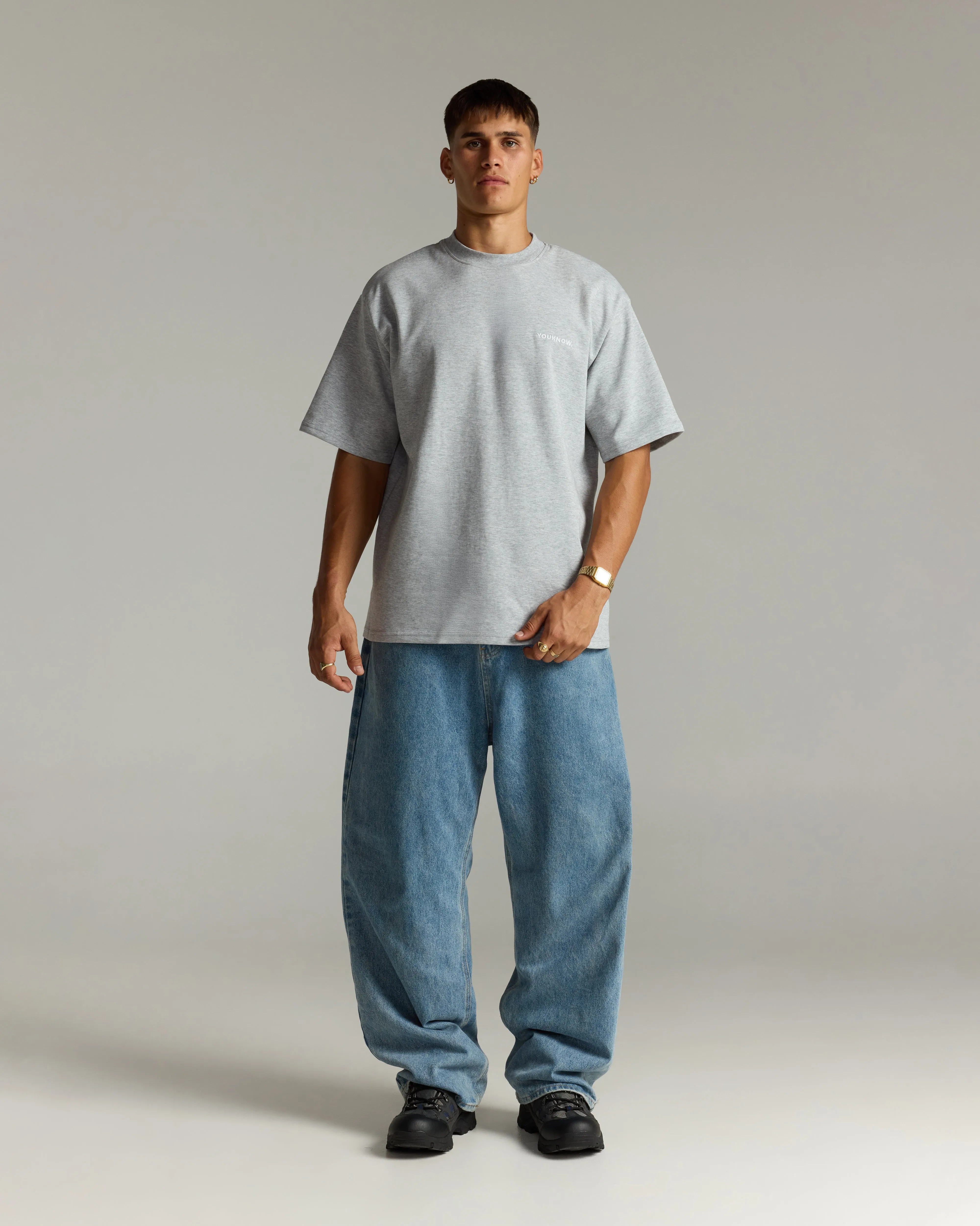 Core Standard Tee | Heather Grey Daily Favorite Organic Cotton Construction