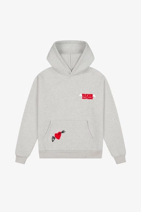 EVERYDAY LOVE HOODIE | Grey tropical style Breathable knit