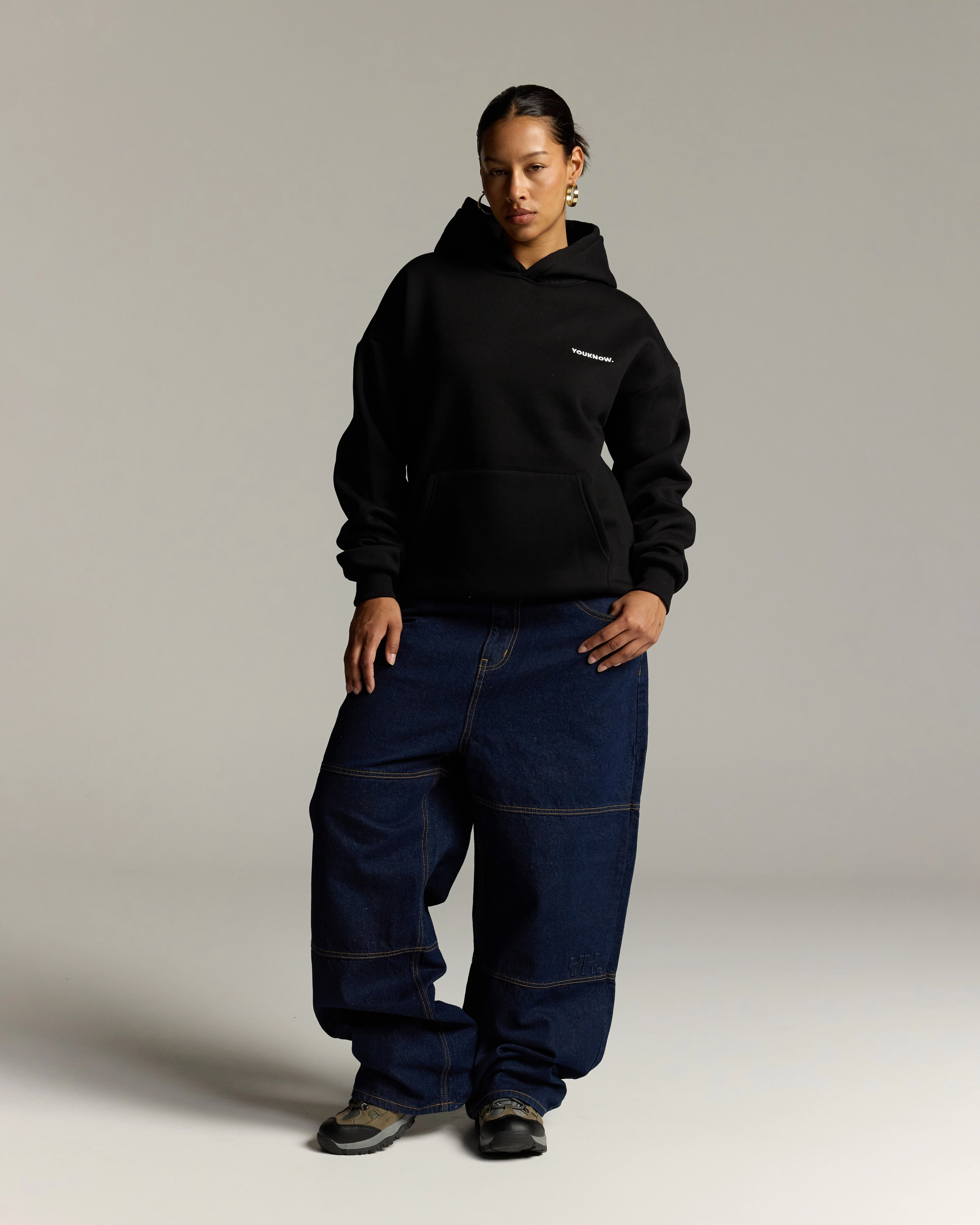 Core Standard Hoodie | Black Dressy Casual
