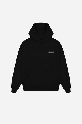 Core Standard Hoodie | Black College Campus Drop Shoulder