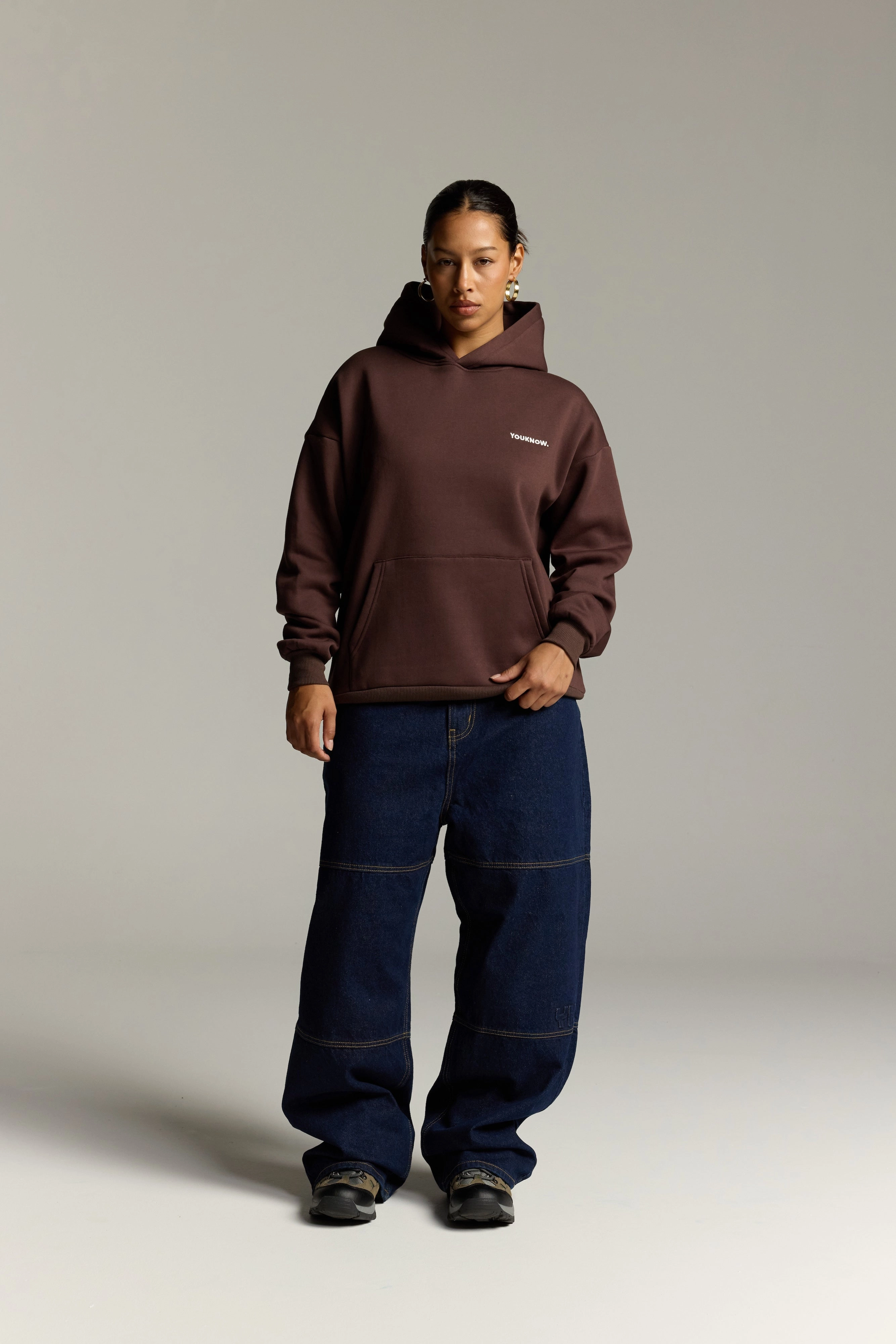 Layered Look Lifestyle Wear Core Standard Hoodie | Brown