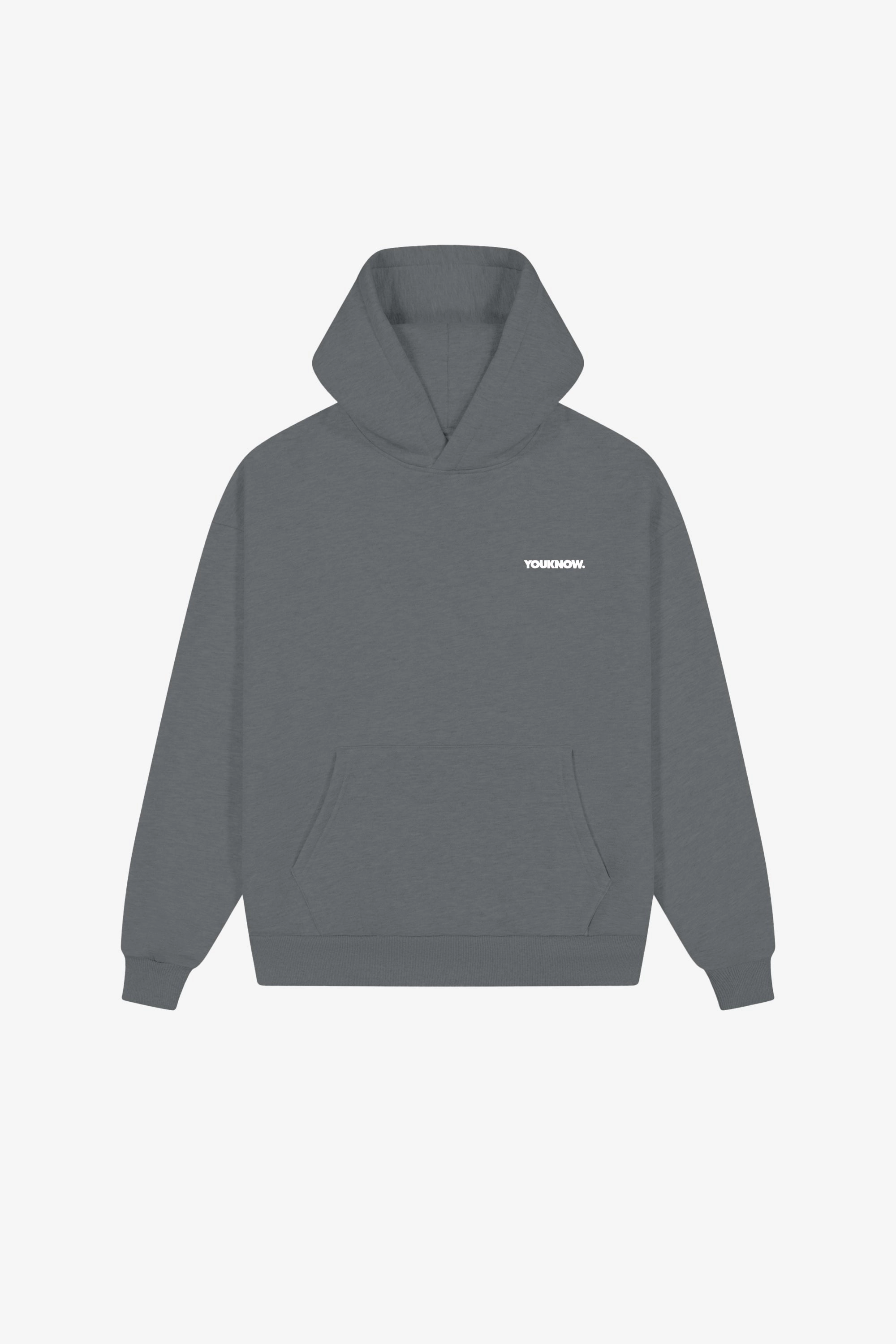Core Standard Hoodie | Iron Grey Zebra like Feathery accents