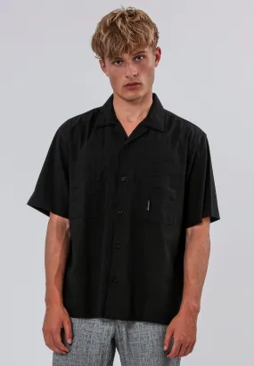 Anniversary Special Thermoregulating Fabric CORPS LINEN BLEND SHIRT BLACK