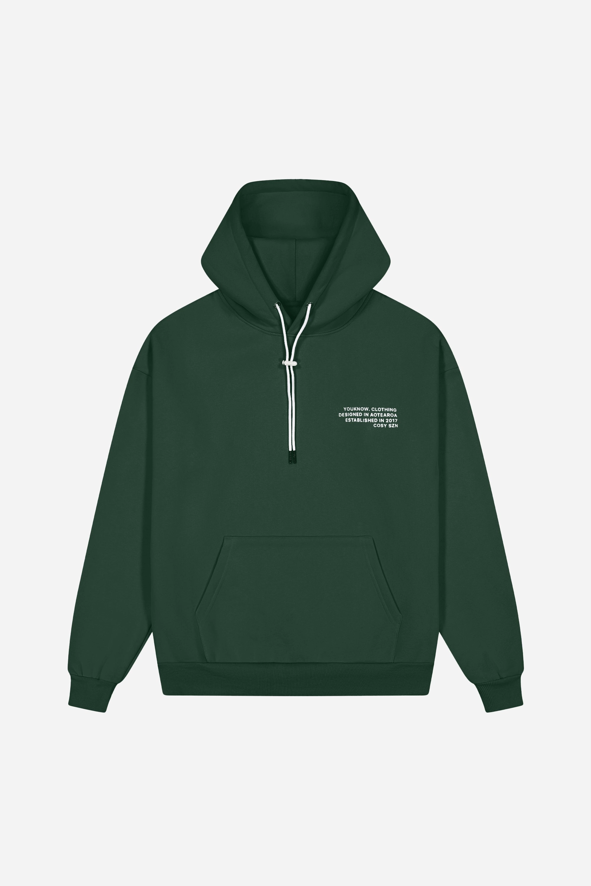 Distressed Detailing performance costume Cosyszn Hoodie | Forest Green