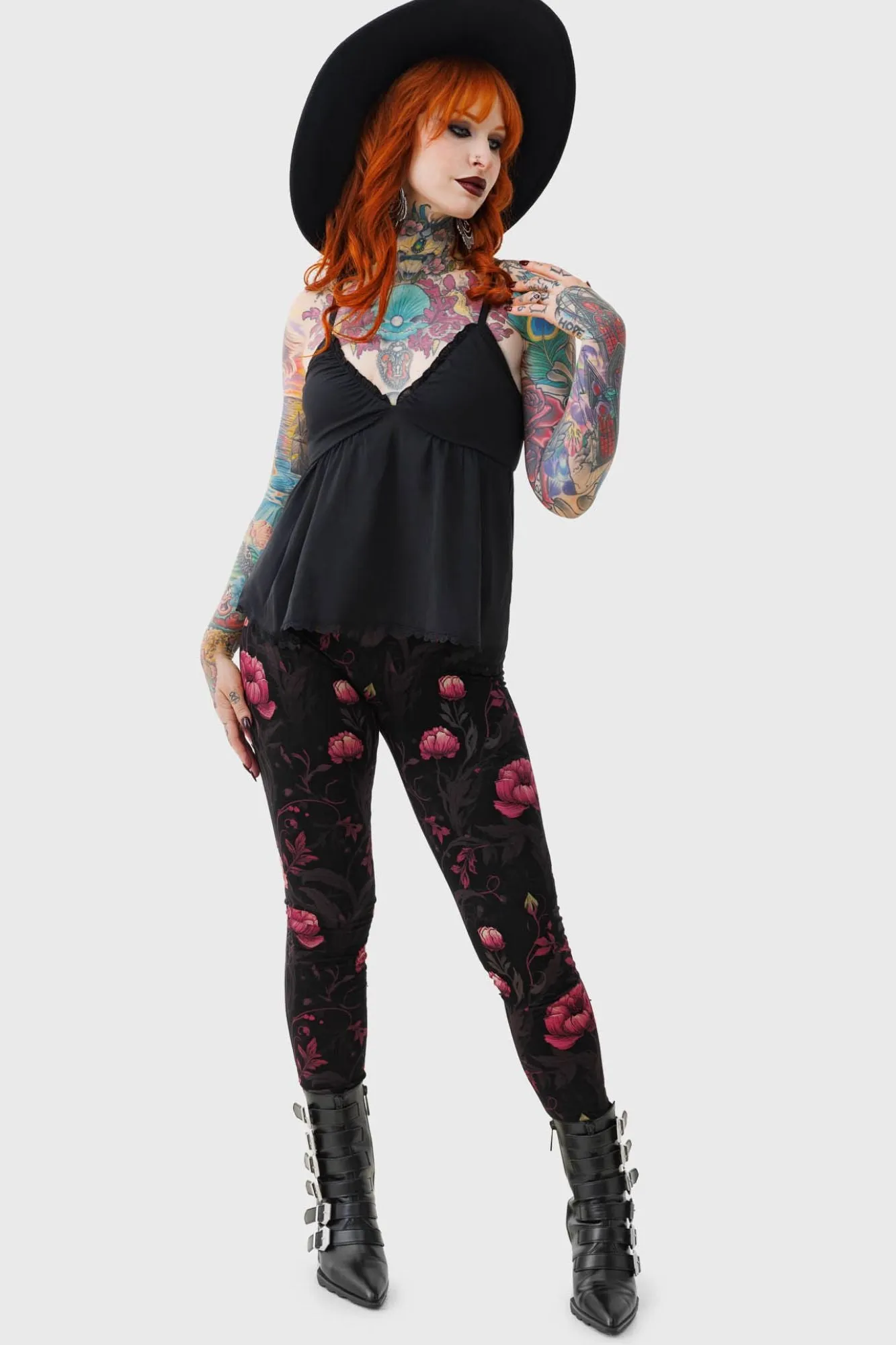 Cottage Chorus Leggings Work Commute Mesh Panel