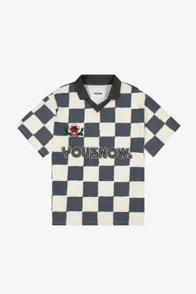 Short Sleeve Football Jersey | Square Print Drop Shoulder Design