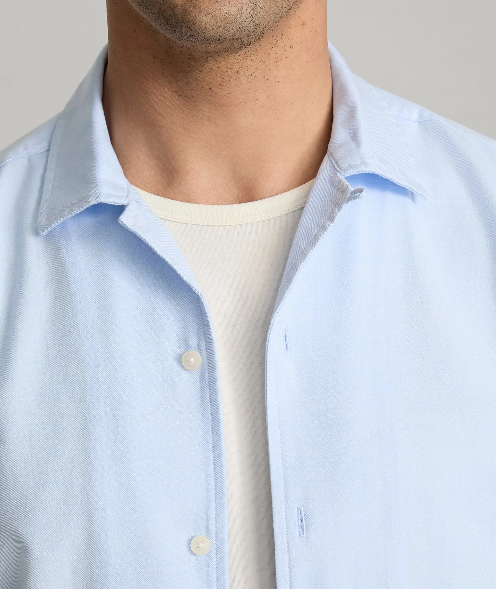 Cotton-Blend Short-Sleeve Hughes Shirt Youthful Vibe