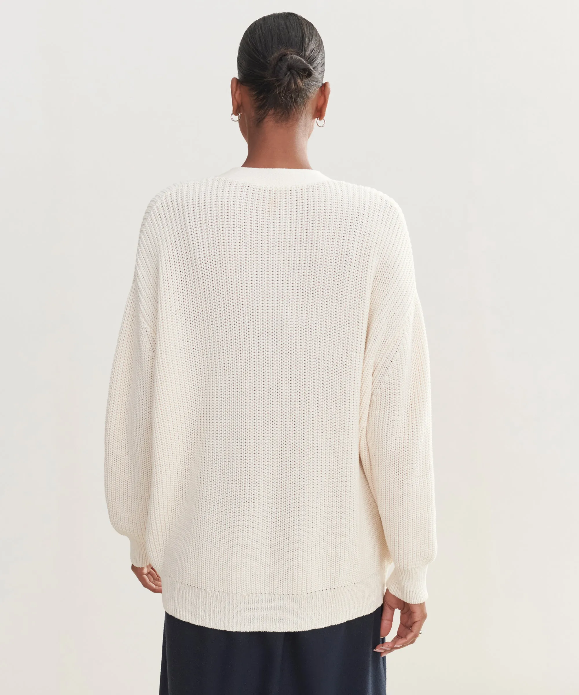 Minimal Warmth Cotton Cocoon Cardigan