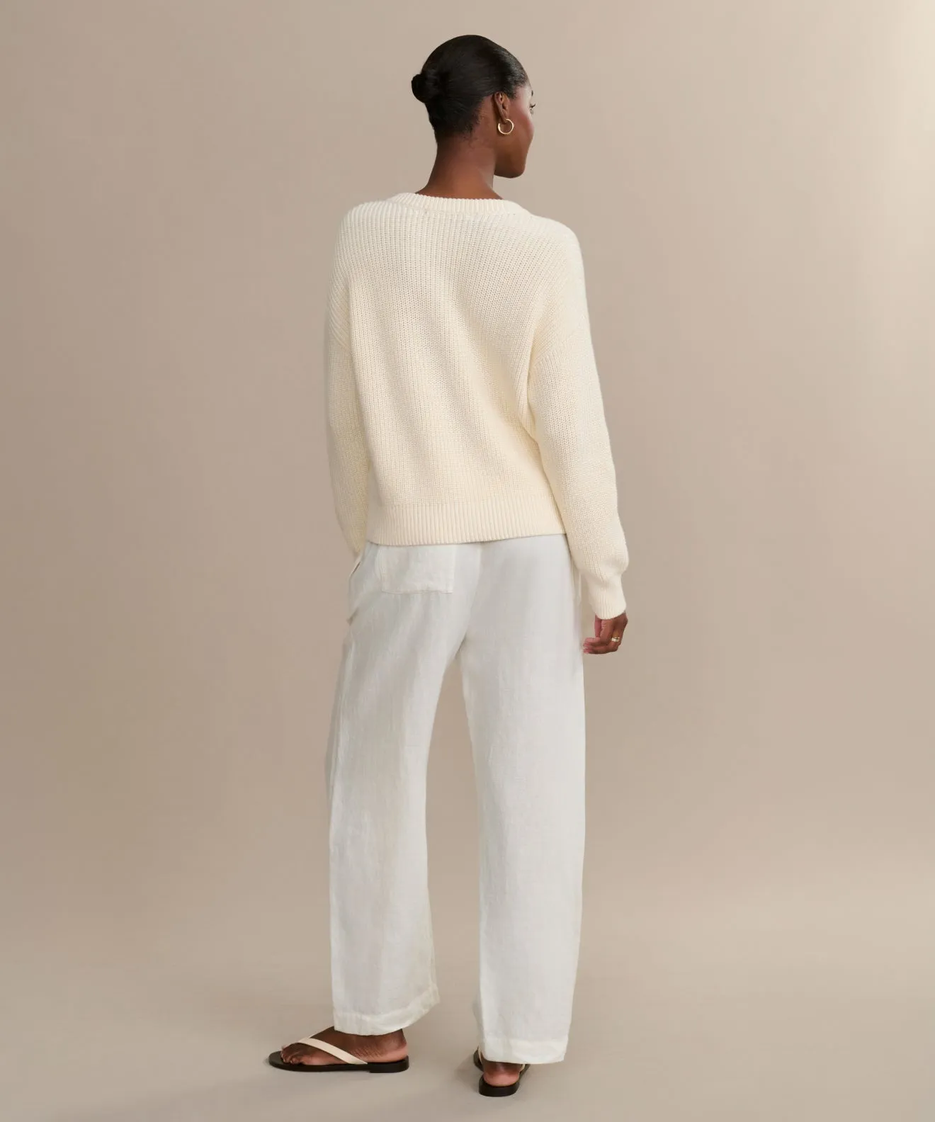 Chafe Free Cotton Hayes Crewneck Cardigan