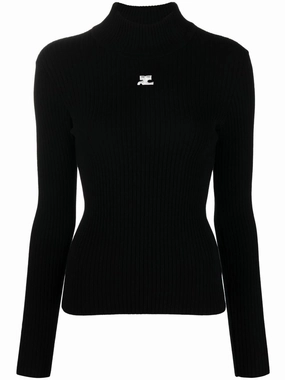 Courreges Re-Edition Women's Sweaters Stylish Everyday Wear Drop Needle Detailing