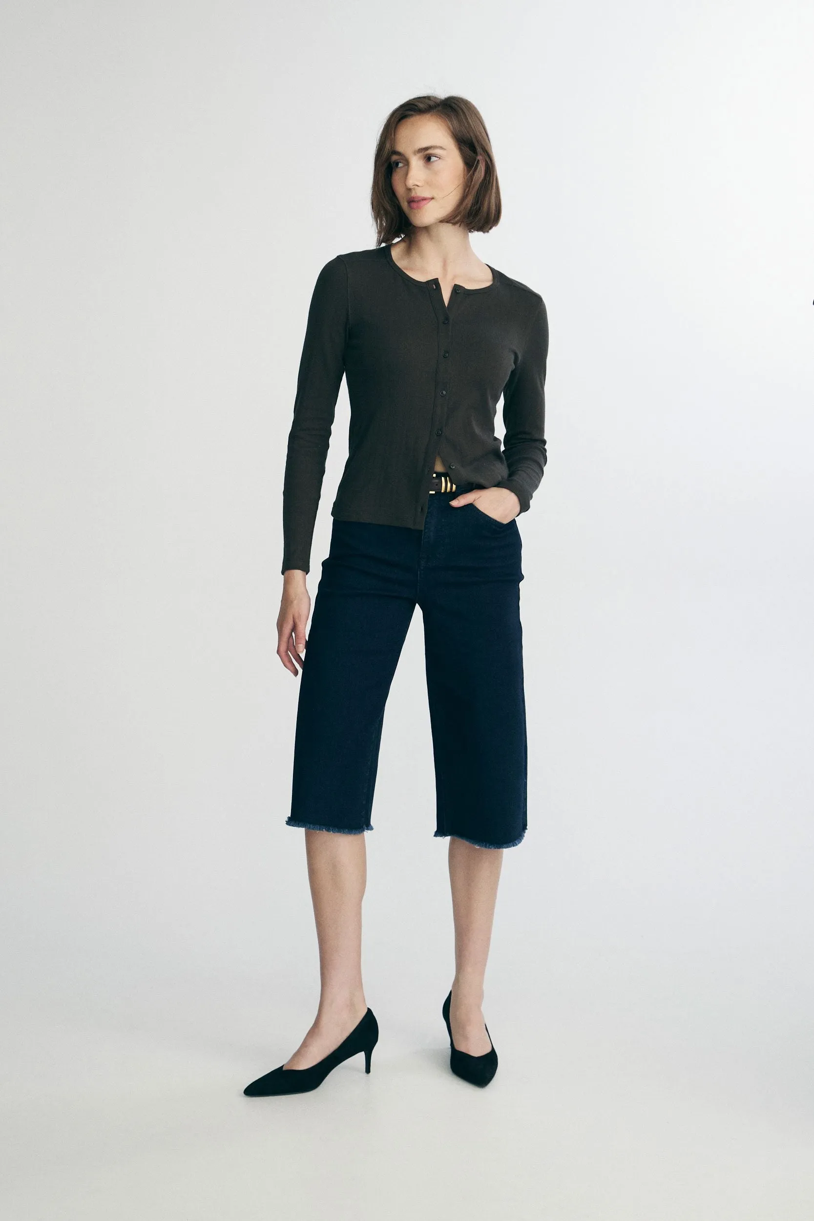 Crew neck cardigan Eco-friendly