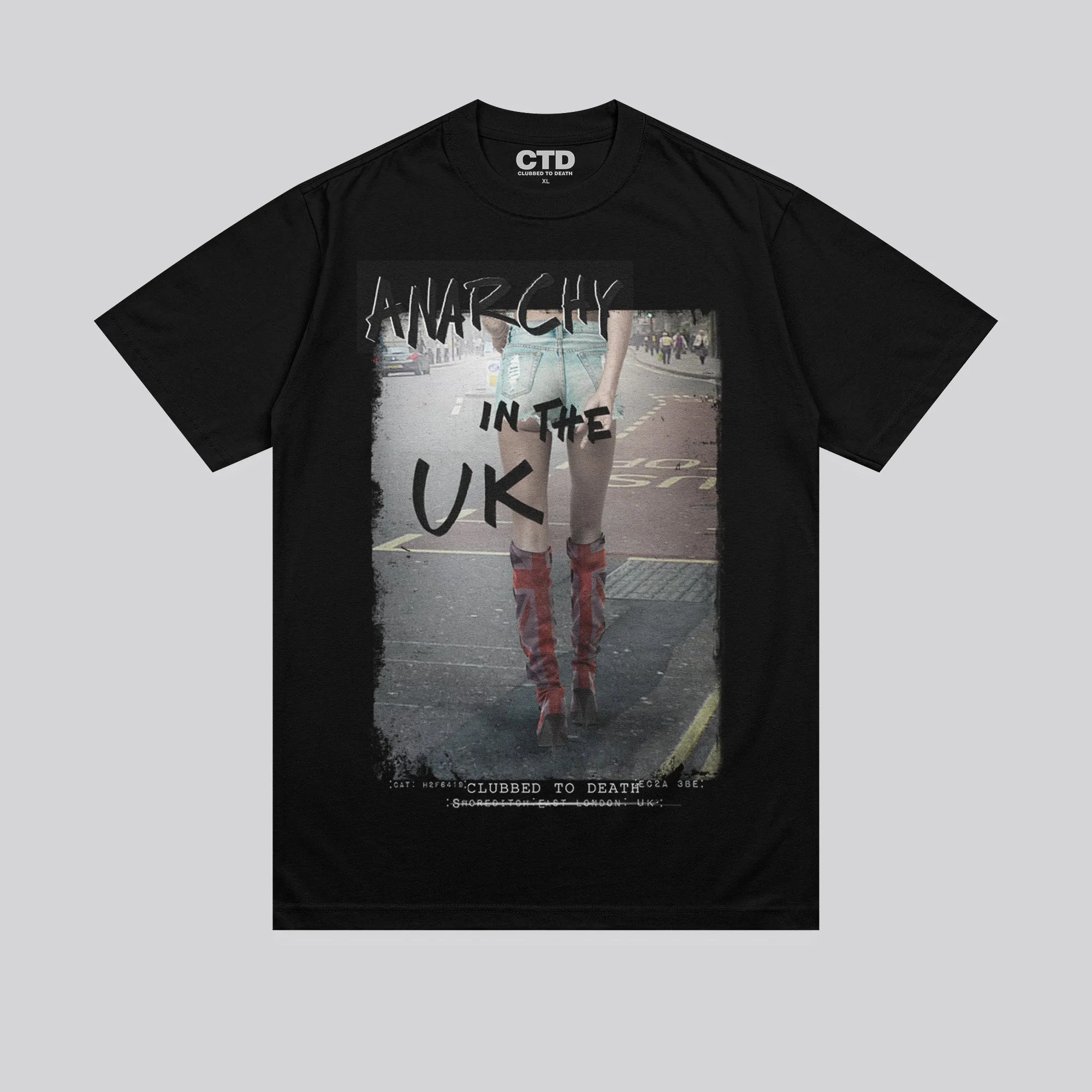 Versatile Top ANARCHY IN THE UK T-SHIRT JET BLACK