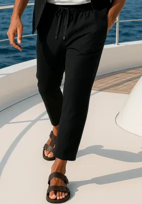 MONACO ELASTICATED HOLIDAY CHINOS MIDNIGHT Essential Waist Friction Resistant Fabric
