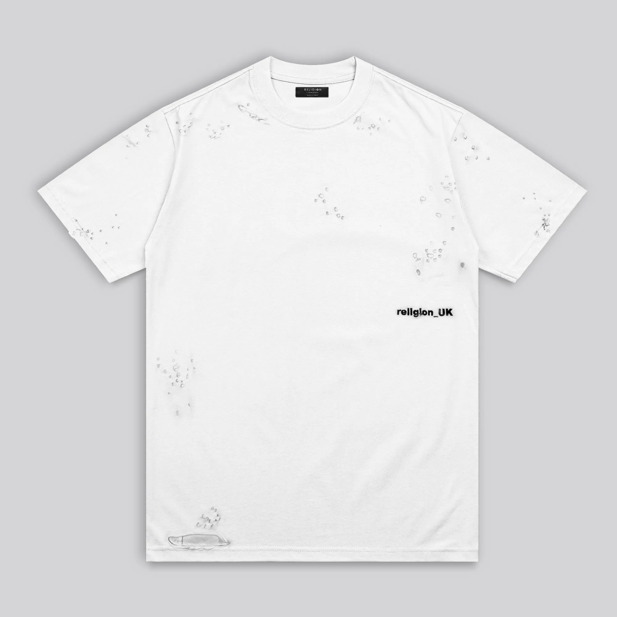 DISTRESSED T-SHIRT OFF WHITE Retro