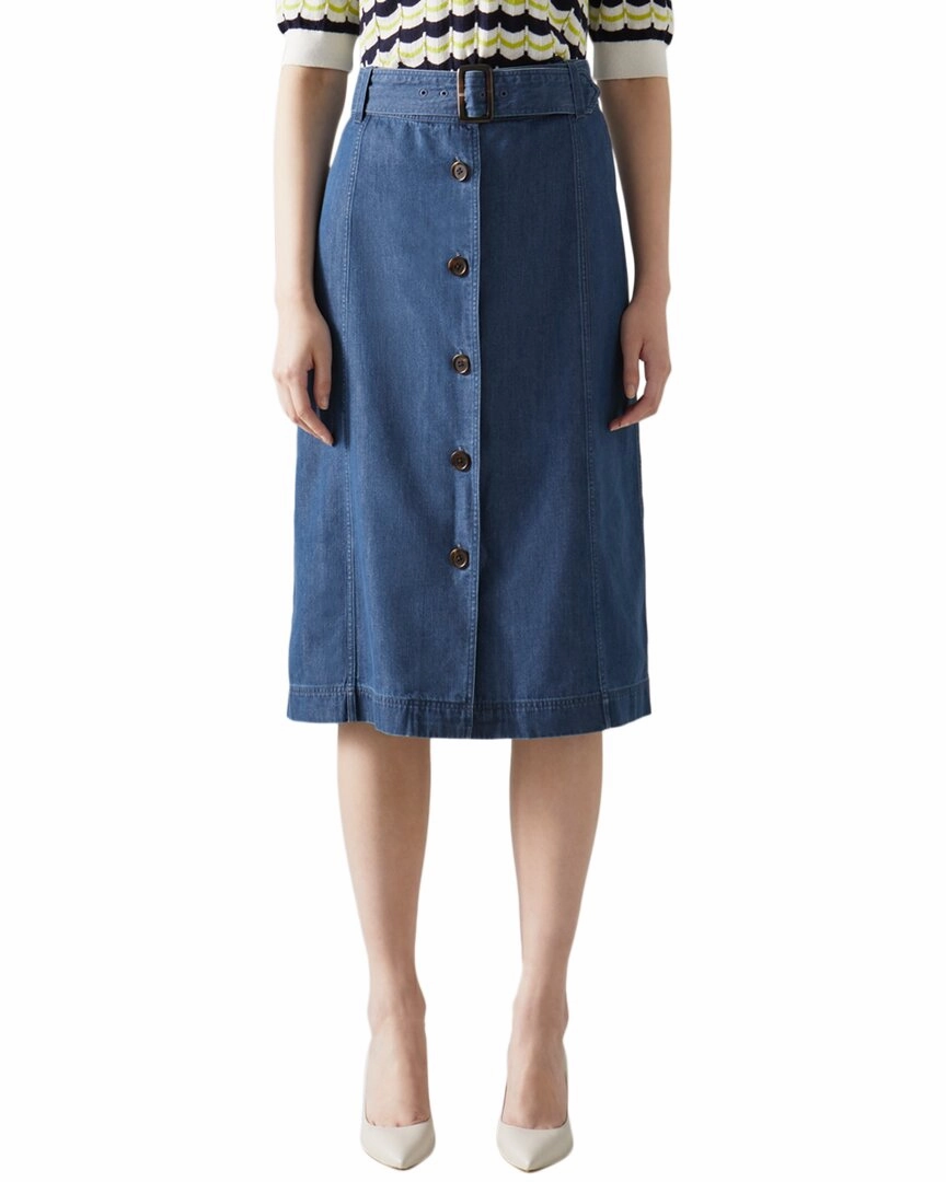Flat Lay Collar Texture Focus L.K.Bennett Oda Skirt