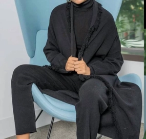Casual Fashion Light and Cozy Madelyn Cardigan In Black