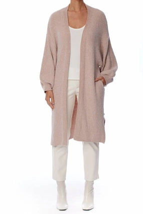 Sherry Cardigan In Oatmeal Chilly Comfort Elegant Knit