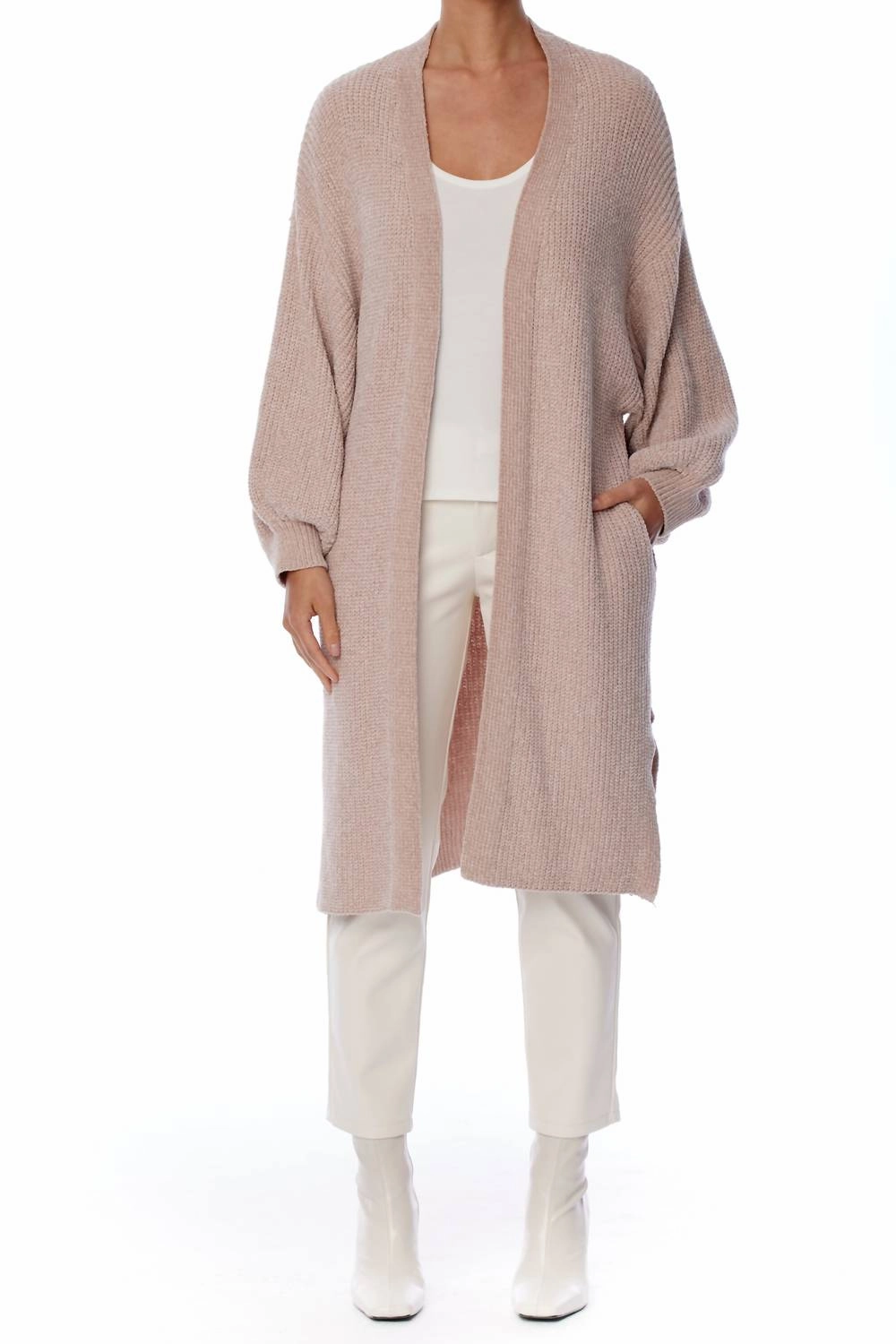 Sherry Cardigan In Oatmeal Chilly Comfort Elegant Knit