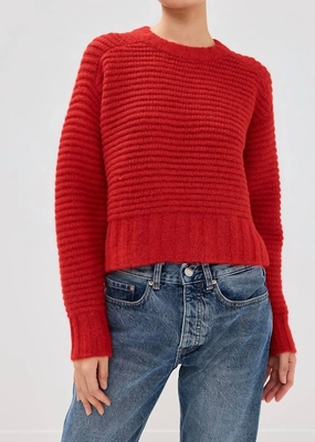 Everyday Comfort Adina Textured Sweater In Rouge