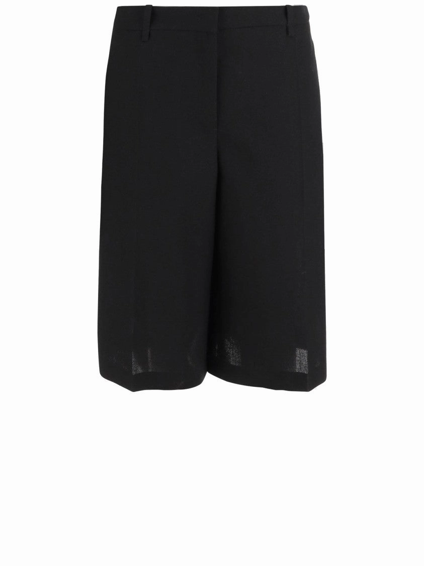 healthcare industry Tailored Black Wool Short Pants
