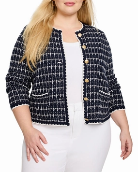 Effortless Layer Relaxed Wear NIC ZOE Plus Mixed Up Sweater Jacket