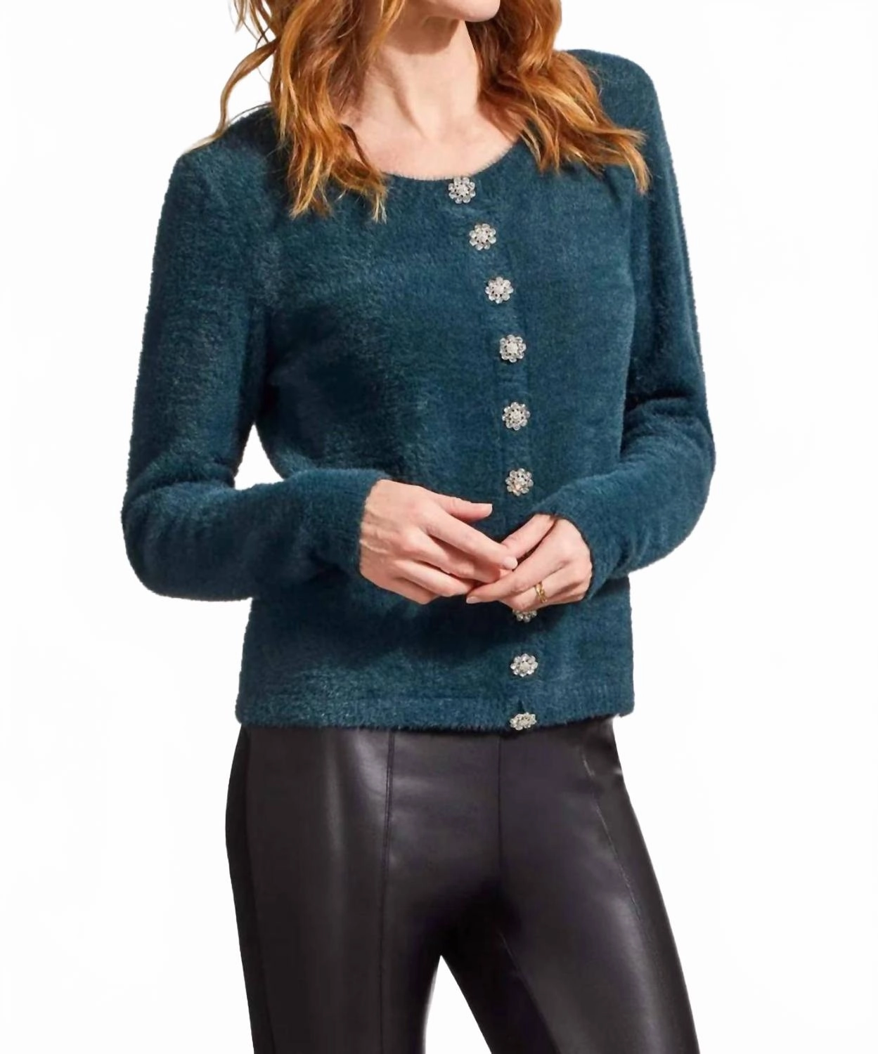 Luxe Cardigan In Alpine Green Relaxed Outfit Breathable Warmth