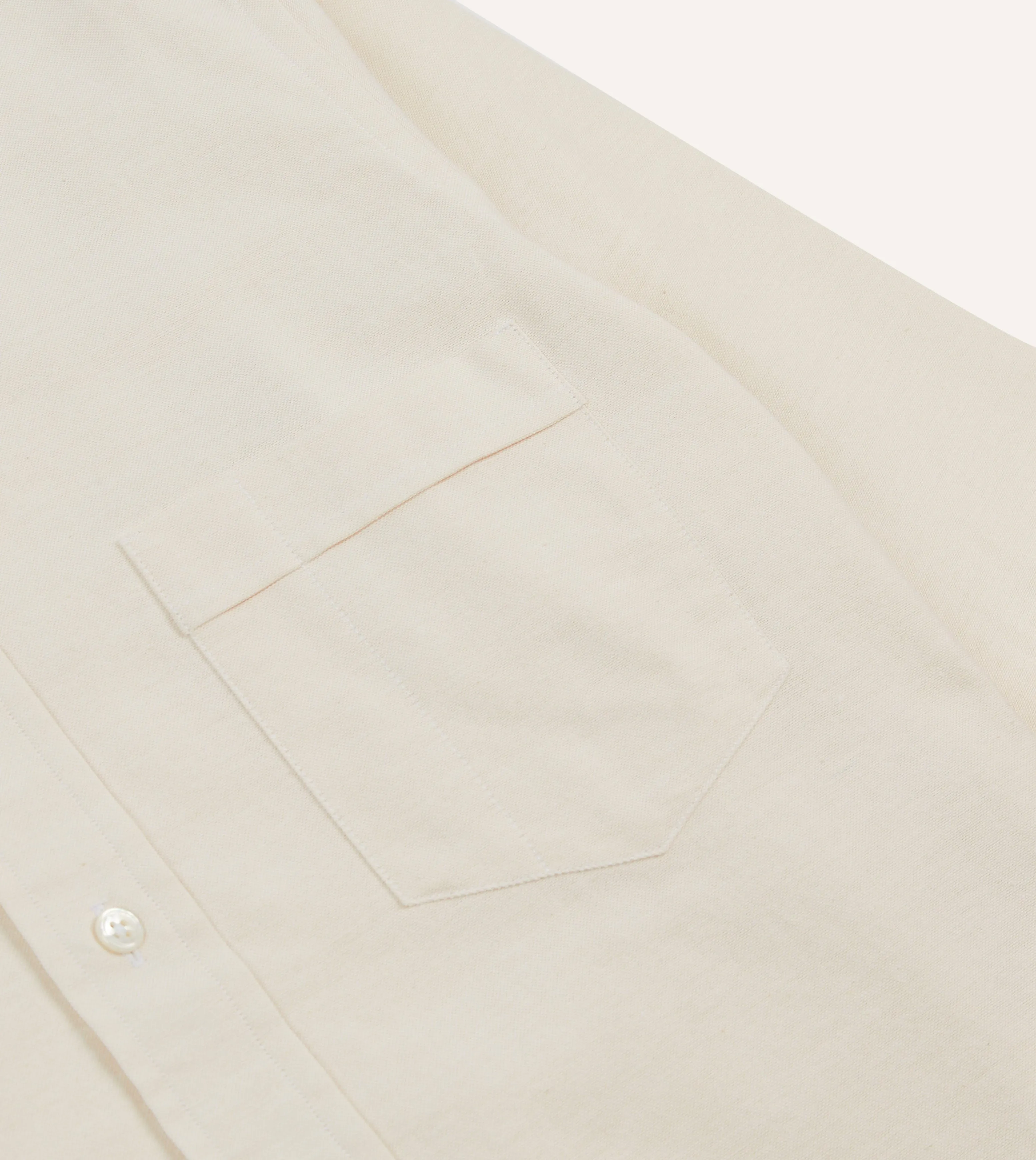Animal Print Breathable Cotton Cream Cotton Oxford Cloth Long Point Collar Shirt