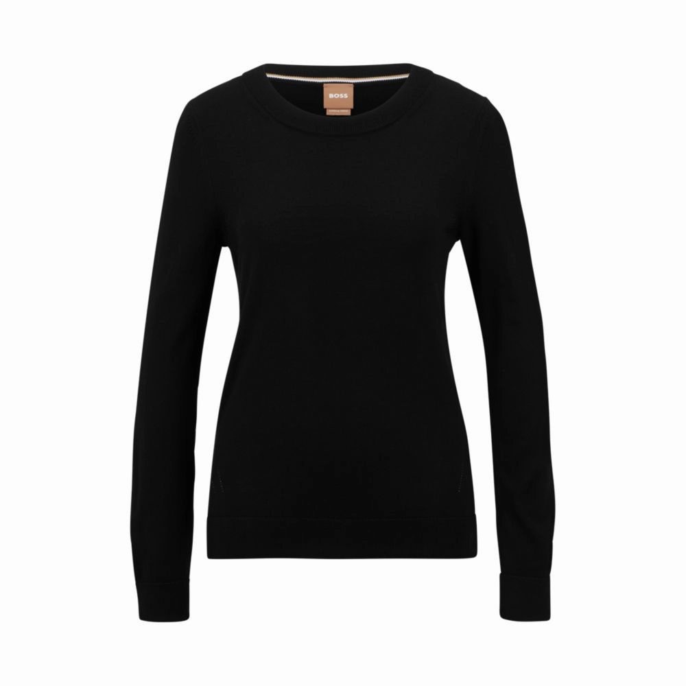 Crew-neck sweater in merino wool Functional Wear