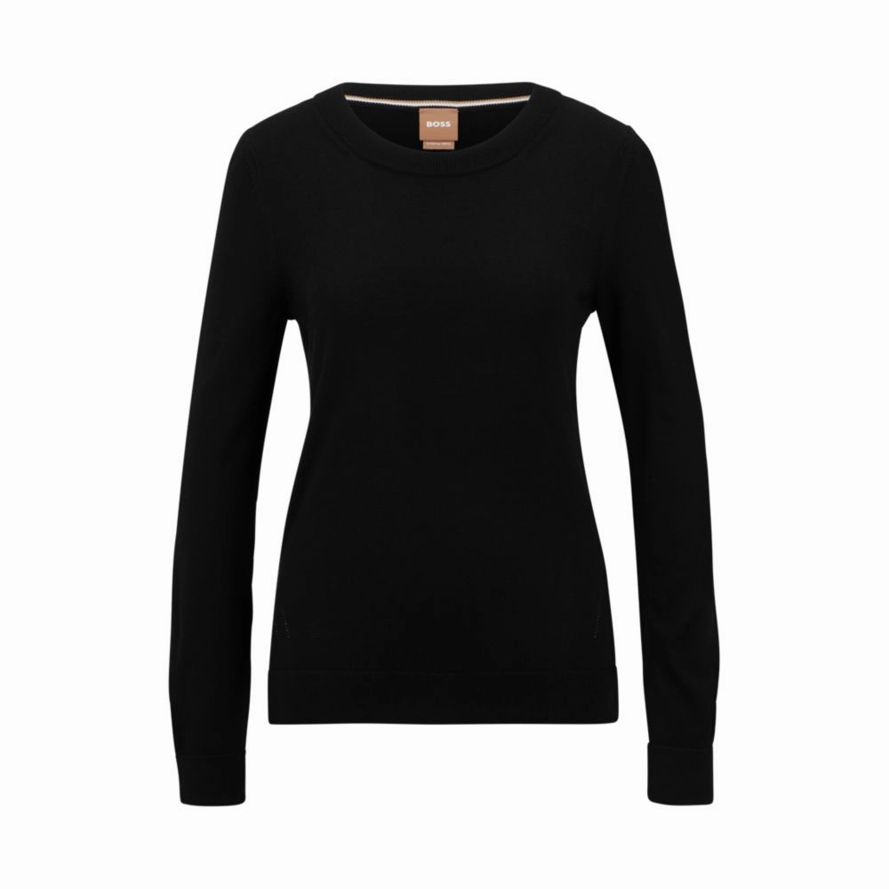 Crew-neck sweater in merino wool Soft Knit Piece