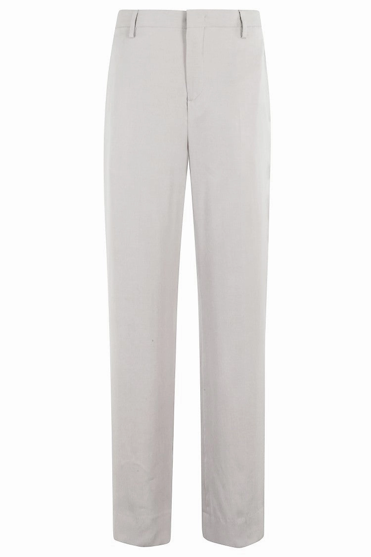 Tactile Feedback Loops High-Waisted Straight Leg Trousers With Pockets