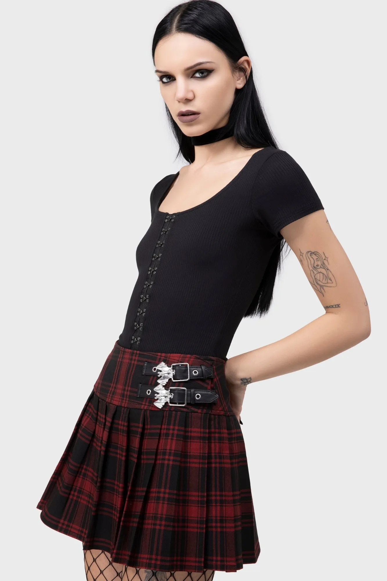 Bat Girl Skirt [TARTAN] Lined interior