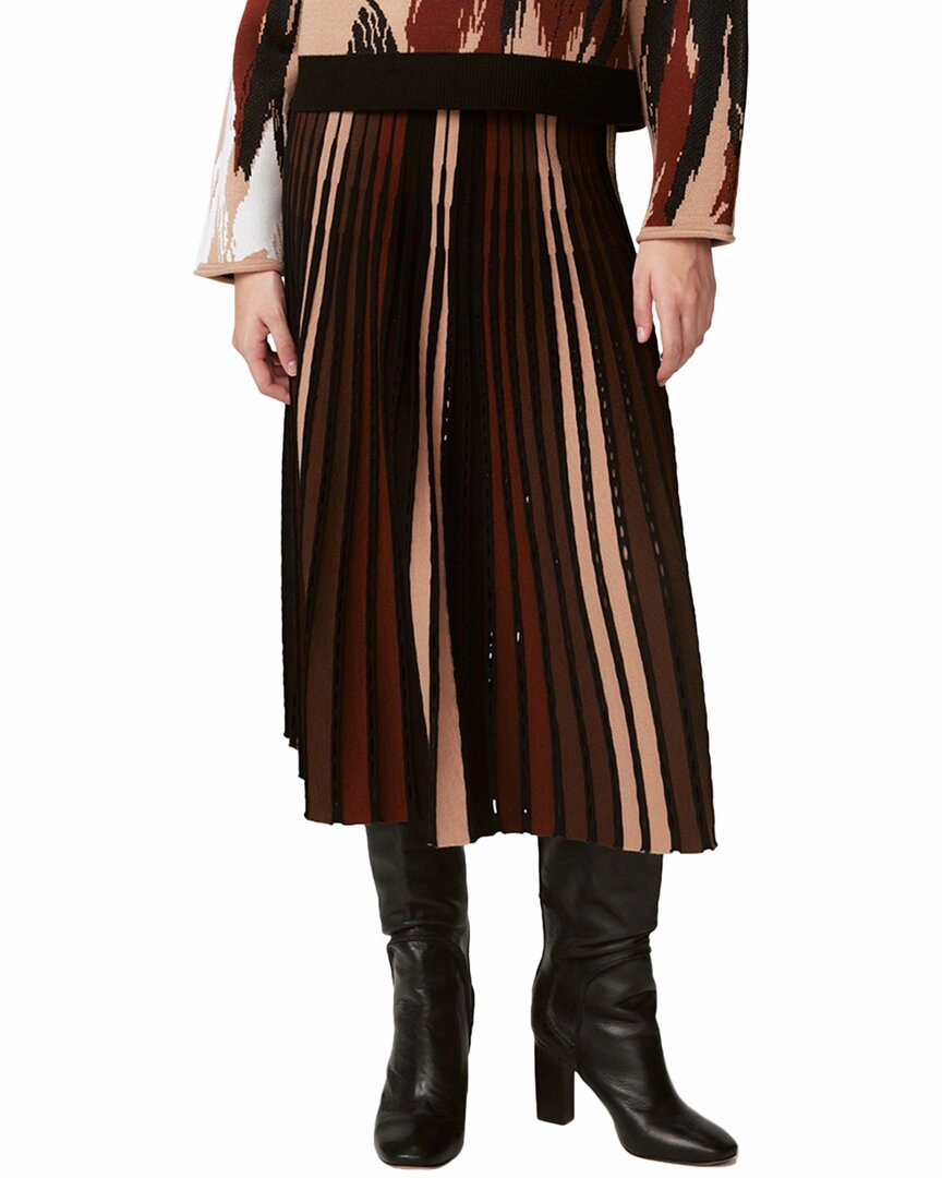 Two Tone Trim Flexible Motion Diane von Furstenberg Tribeca Wool-Blend Skirt