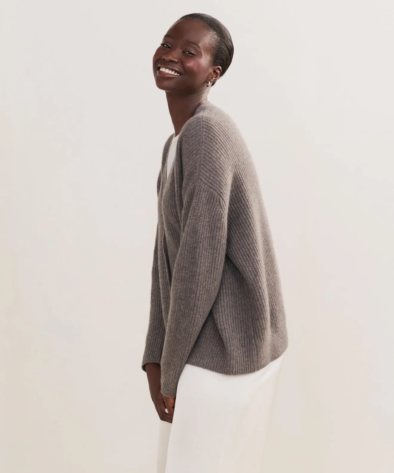 Sweater Care Guide Cropped Cashmere Cocoon Cardigan