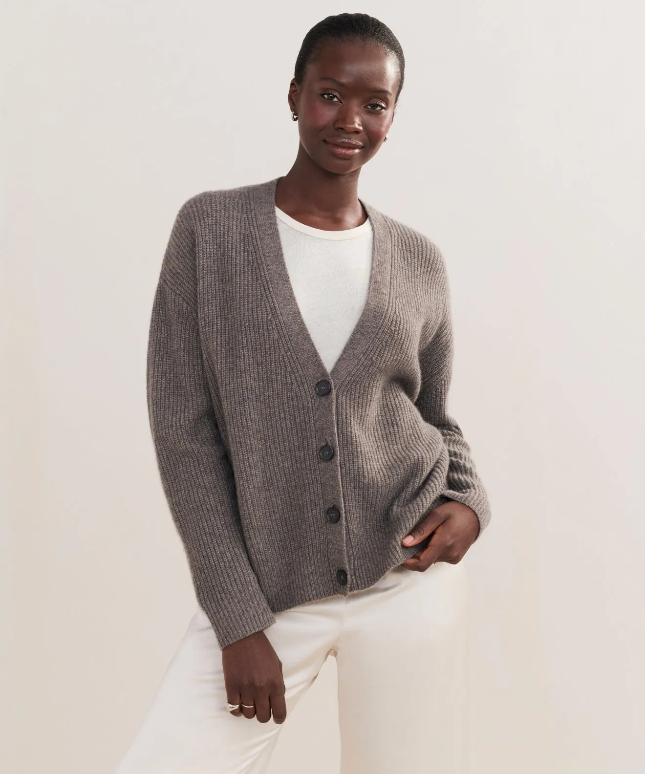 Cropped Cashmere Cocoon Cardigan Low Maintenance