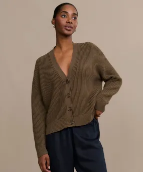 Cropped Cotton Cocoon Cardigan ReverseCoil Zipper Touch Of Soft