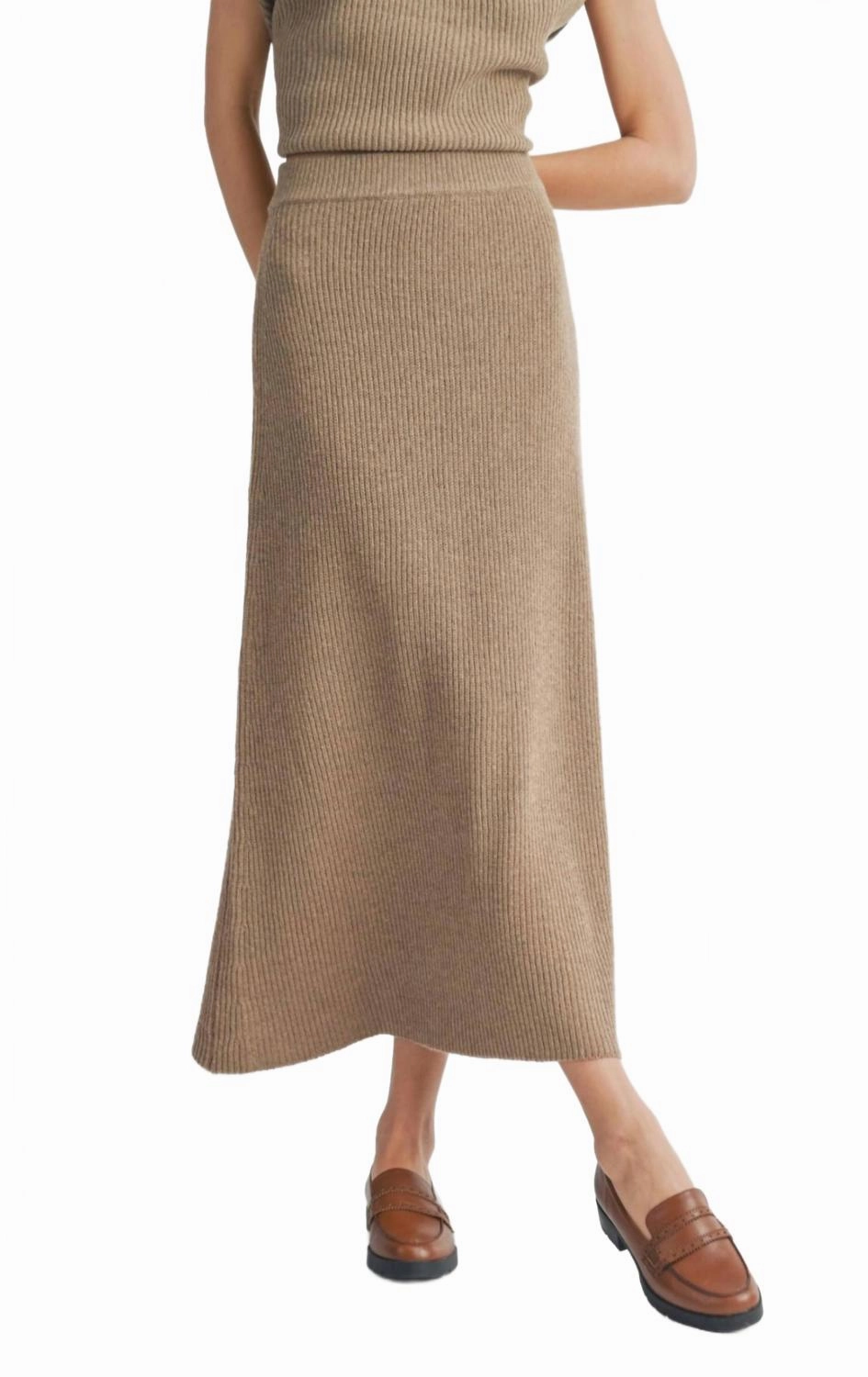 Urban Edge Crosby Sweater Skirt In Brown
