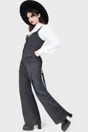 Embroidered Detail Flexibility Built-In Cruriosus Trousers
