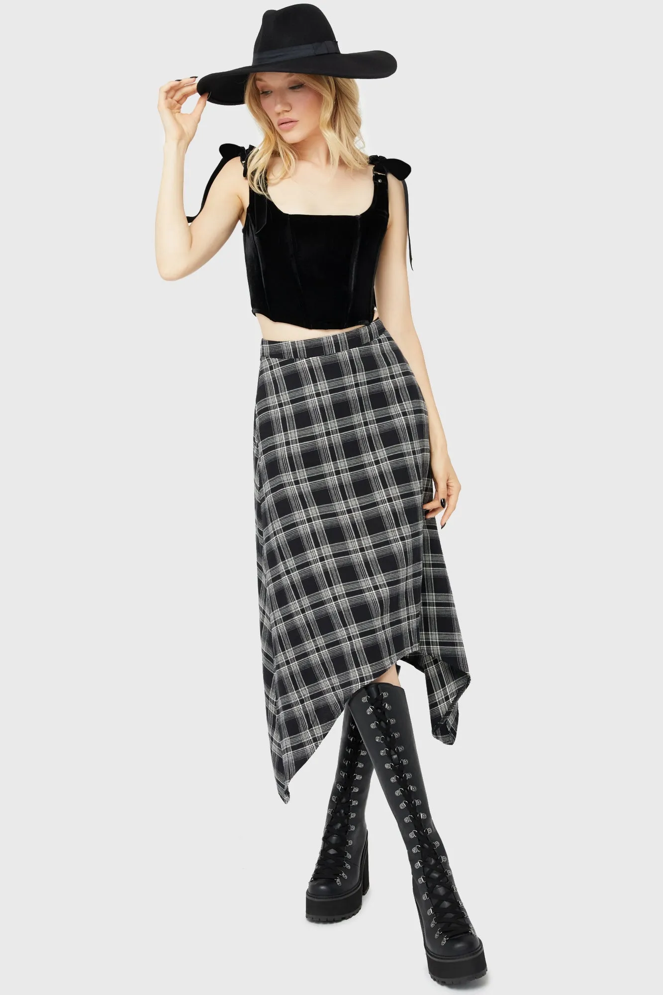 Cursed Meadows Skirt Hip Skimming Earth Tones
