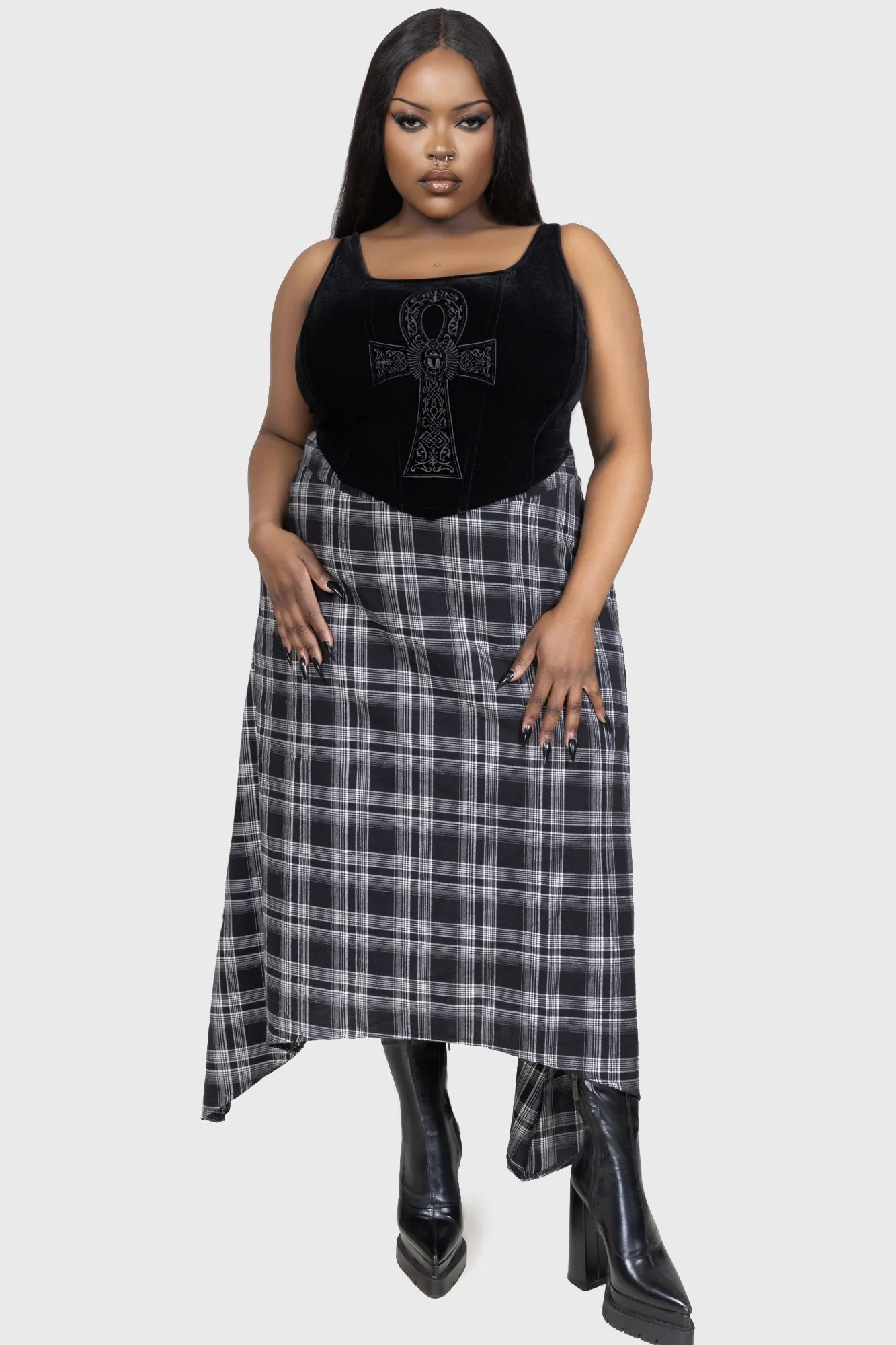 Linen Cotton Mix Cursed Meadows Skirt