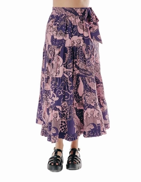 Wanda Skirt In Rolling Winds Print Fresh Mood