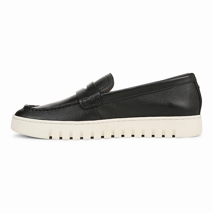 Mens Vionic Uptown in Black Sleek Detail Non Slip Groove Pattern