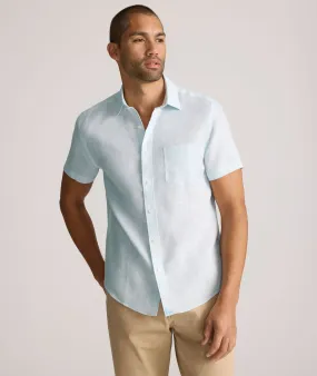Ventilated Back Panel Wrinkle-Resistant Linen Short-Sleeve Cameron Shirt