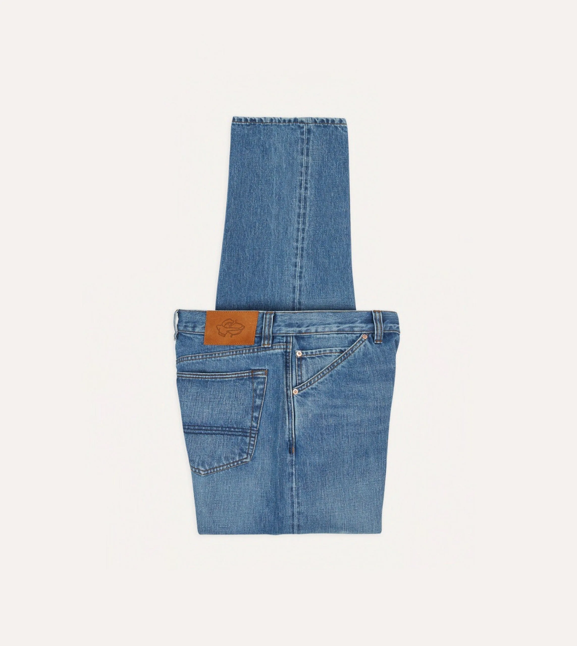Custom Wash 14.2oz Japanese Selvedge Denim Five-Pocket Jeans Flexible Layer Move Easy