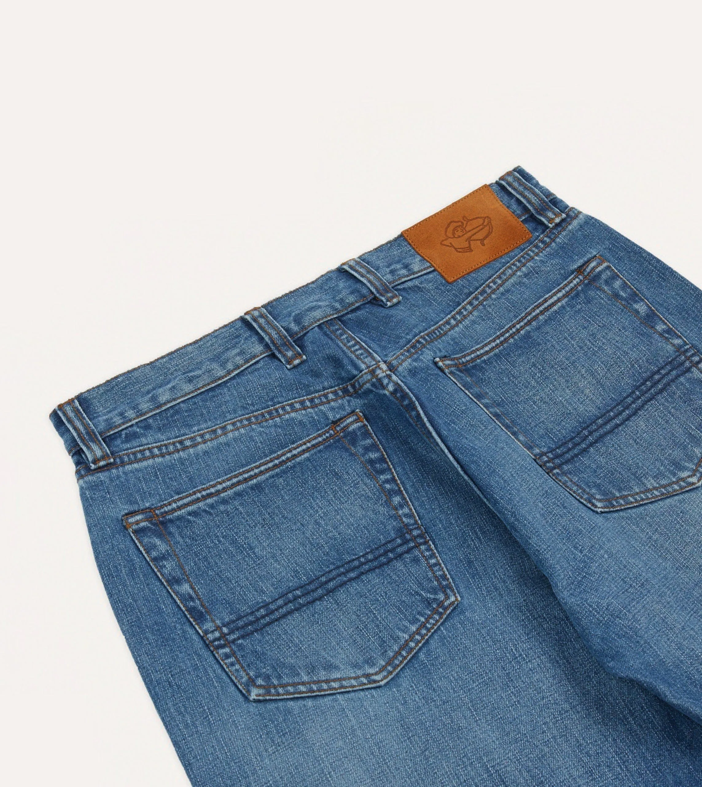 Custom Wash 14.2oz Japanese Selvedge Denim Five-Pocket Jeans Air Flow