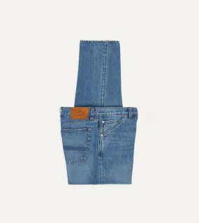 Custom Wash 14.2oz Japanese Selvedge Denim Five-Pocket Jeans Flexible Layer Move Easy