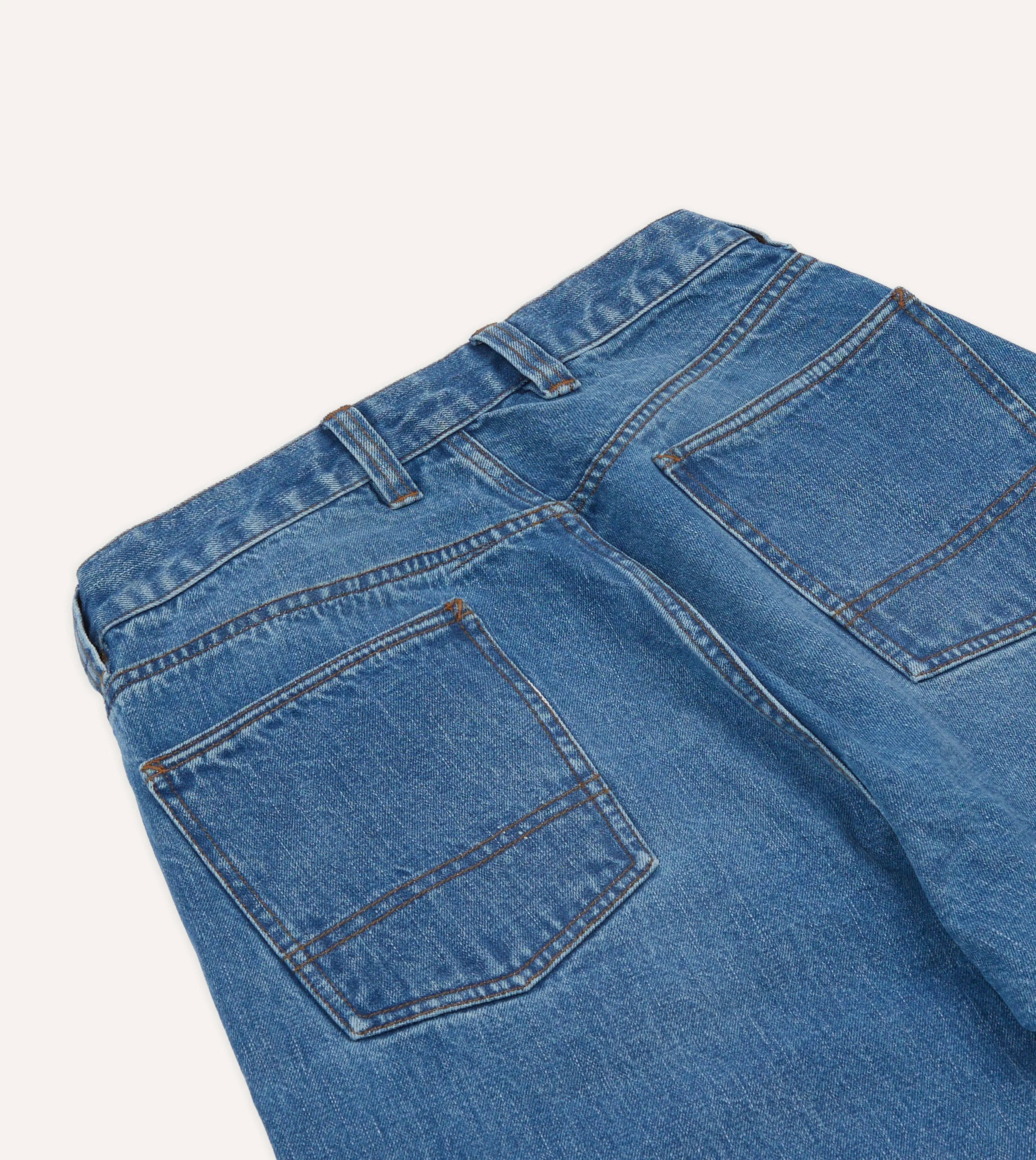 Custom Wash 14.2oz Selvedge Denim Painter Pants Low Profile